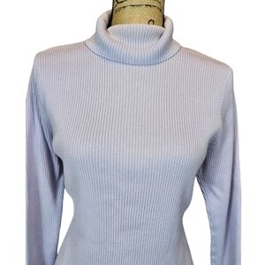 Lavender Knit Turtleneck Sweater